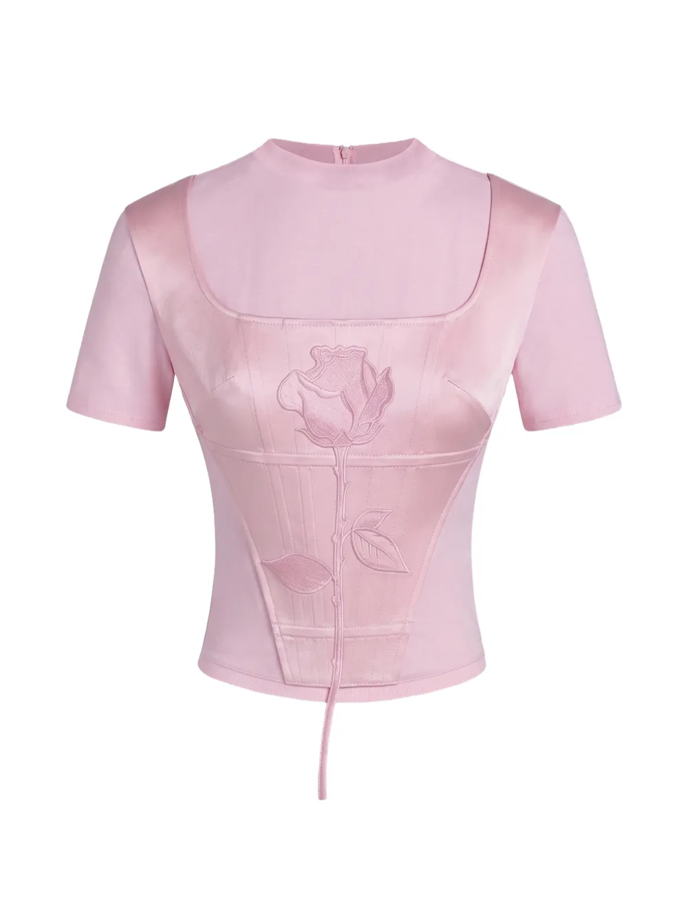 Seen Users Blooming Belle rose-embroidered T-shirt - Rosa