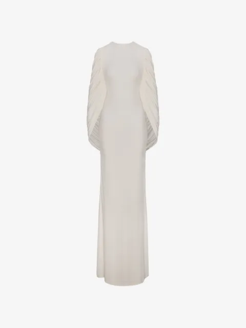 Seen Users ruched cape-style maxi dress