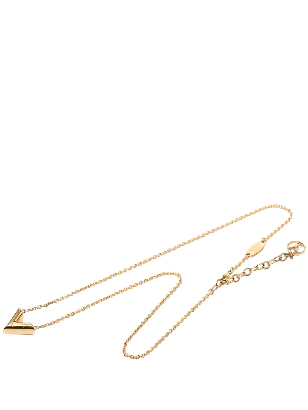 Louis Vuitton Pre-Owned Collana Essential V Supple placcata in oro con pendente 2021