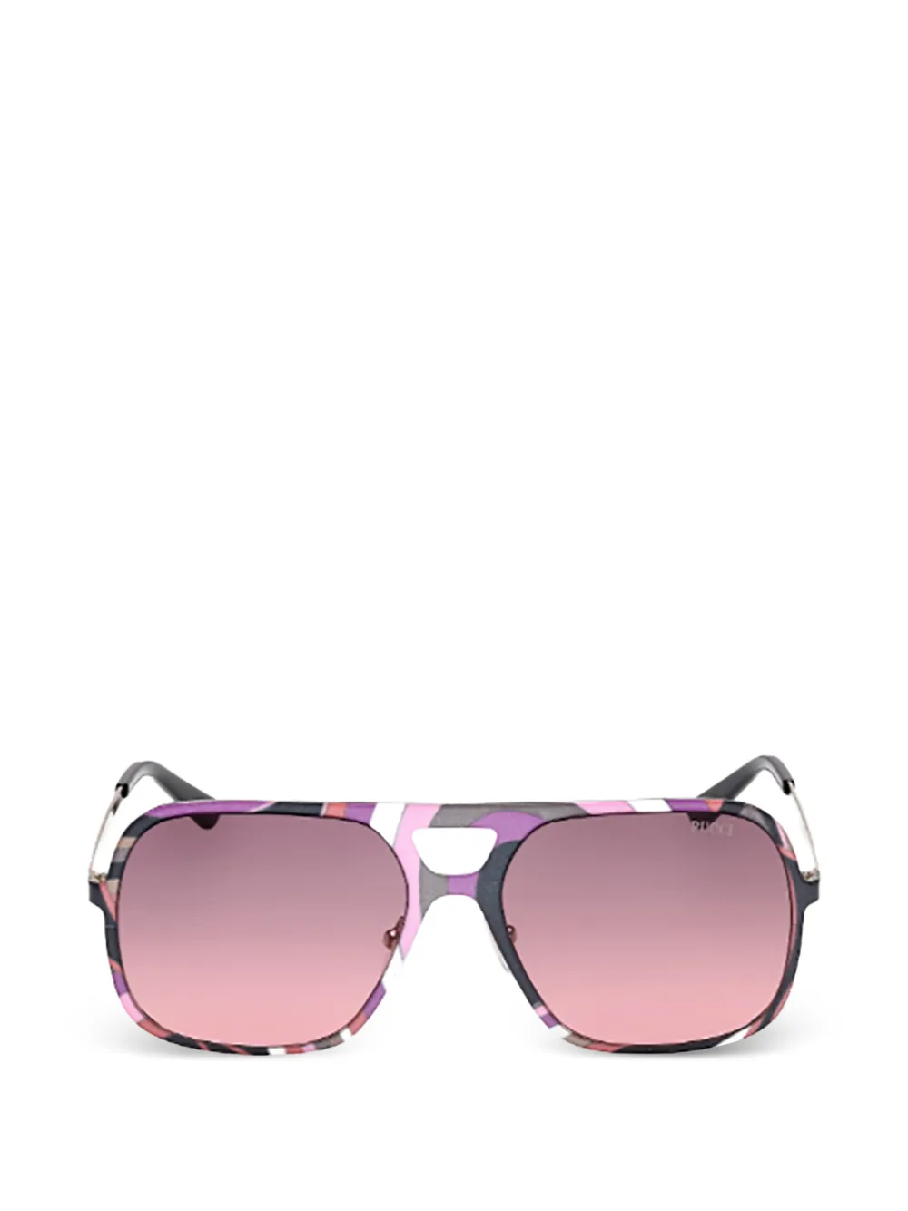 PUCCI abstract-print geometric-frame sunglasses - Violett