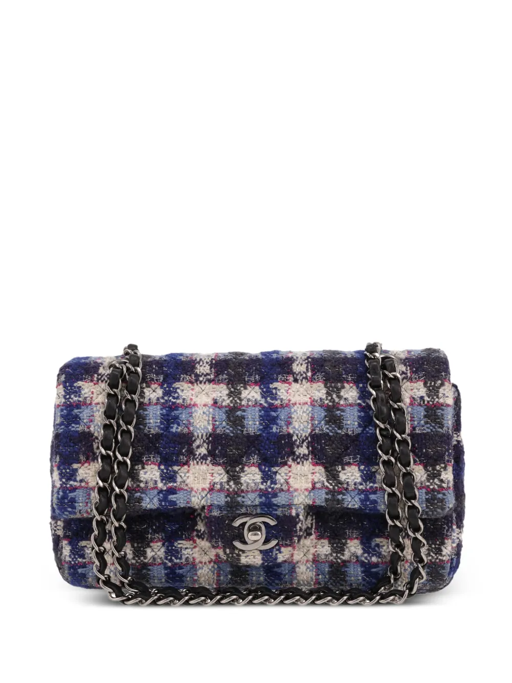 CHANEL Pre-Owned 2019 Timeless Classic tweed shoulder bag - Blue