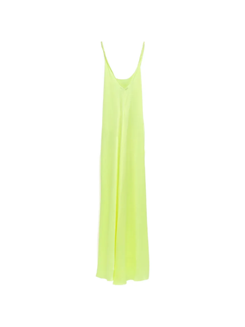 JW Anderson Knot-detail Crinkle-silk Maxi Dress in Yellow, view 2