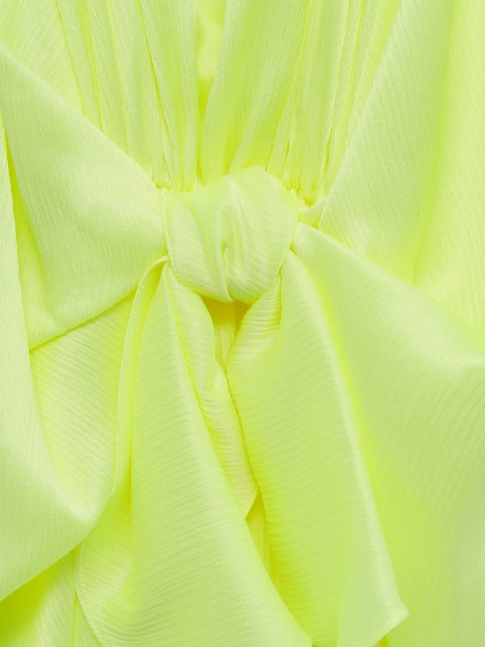 JW Anderson Knot-detail Crinkle-silk Maxi Dress in Yellow, view 3