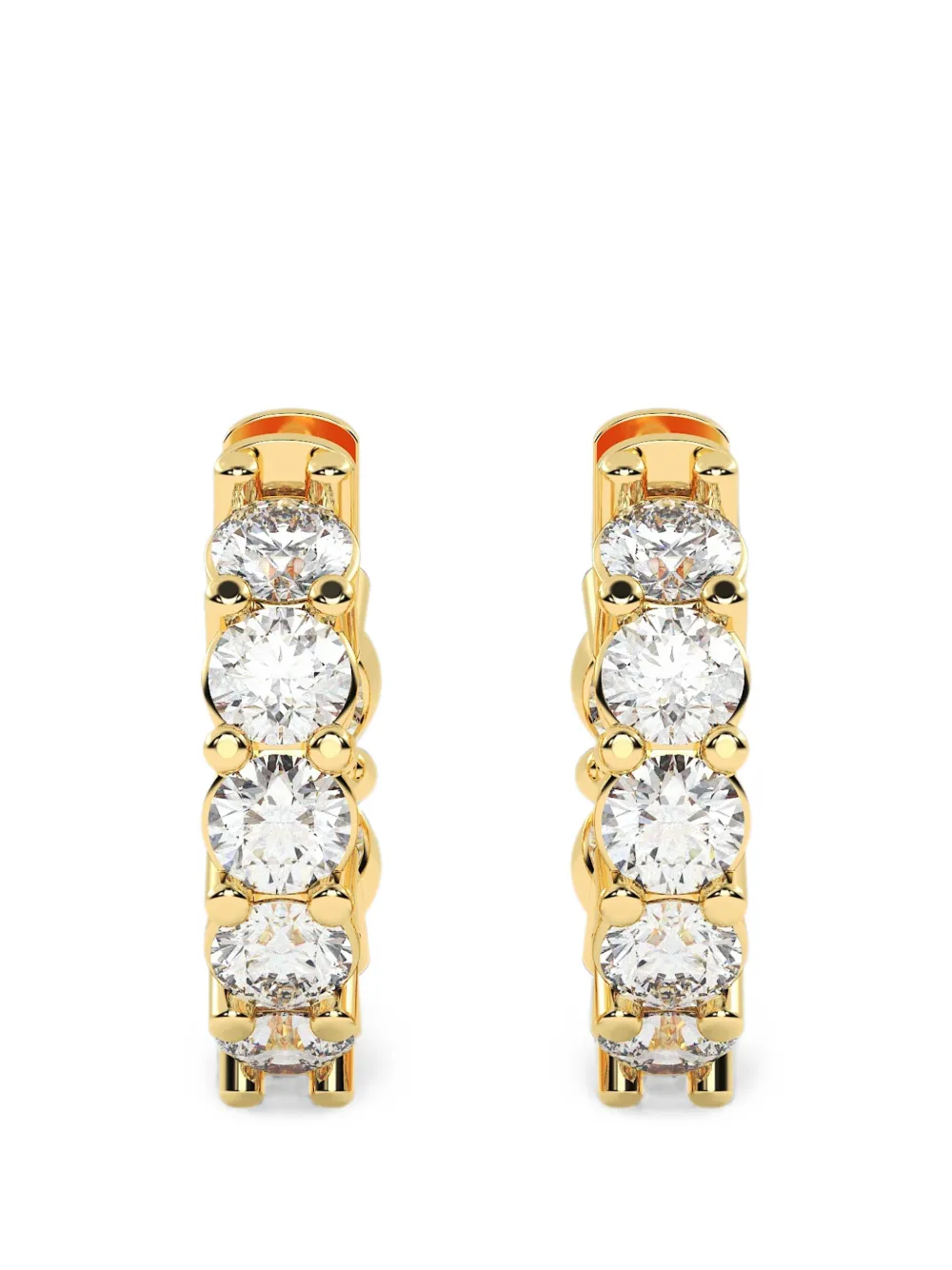 Diamond Essentials lab-grown diamond huggie hoop earrings - Oro