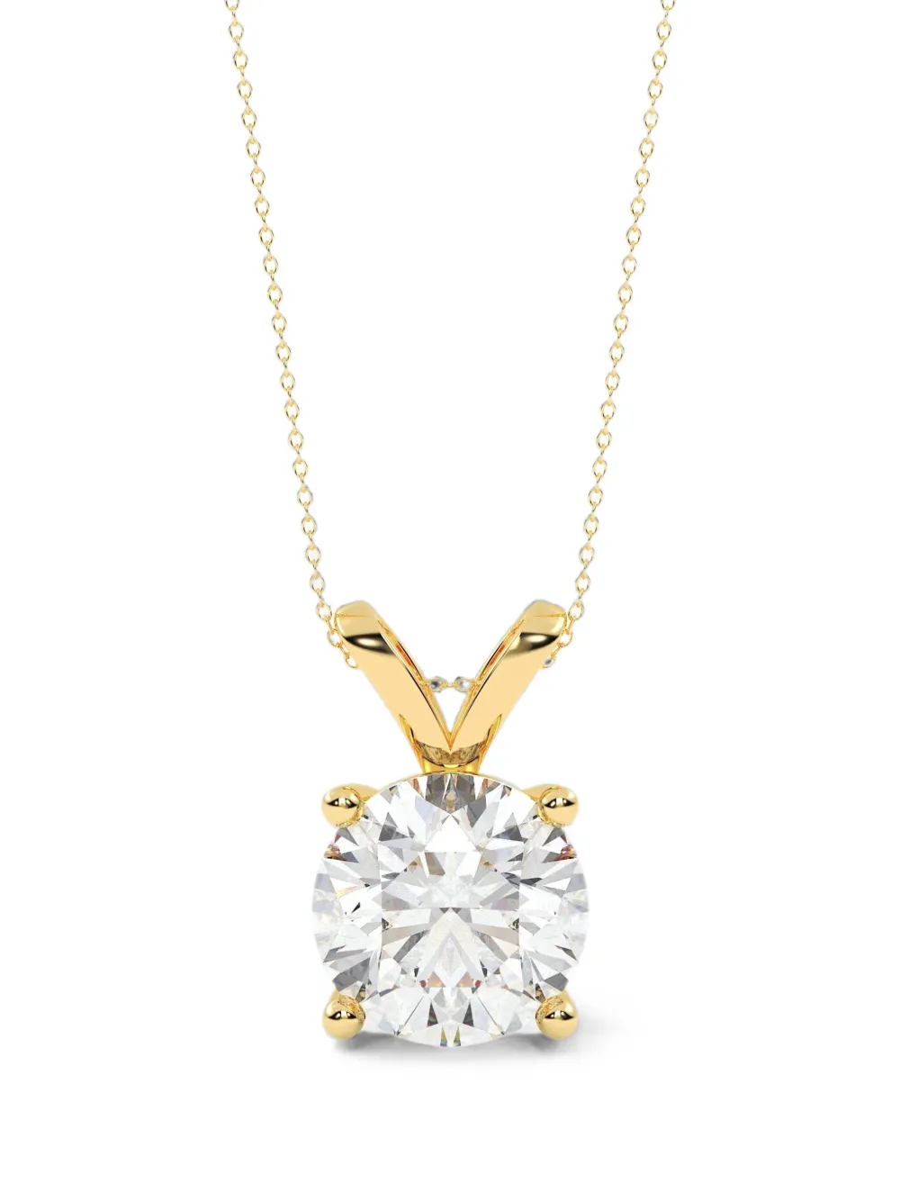 Diamond Essentials lab-grown diamond solitaire necklace - Gold