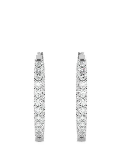 Diamond Essentials hoop-design diamond earrings