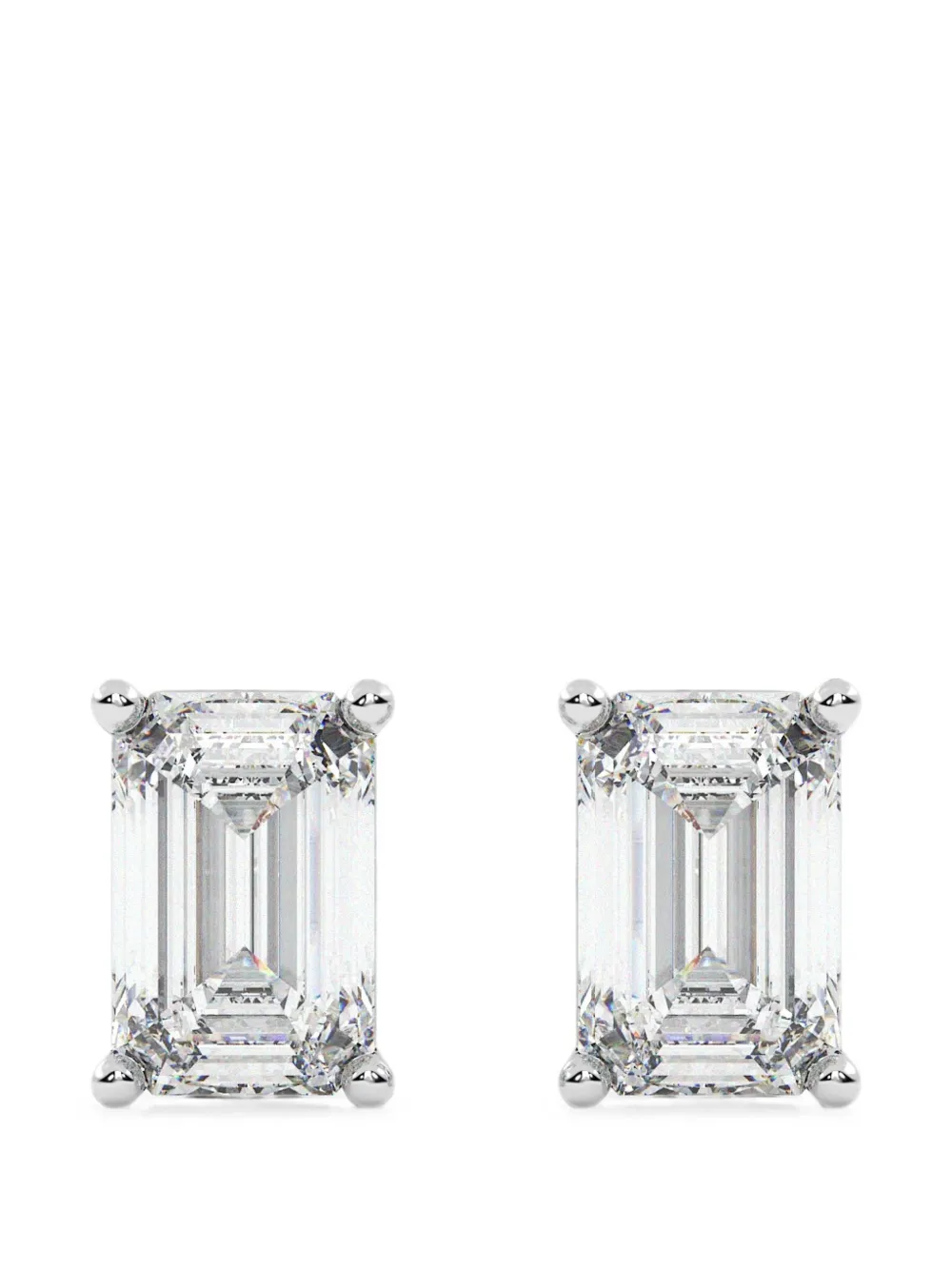 Diamond Essentials post-back-fastening diamond earrings - Bianco
