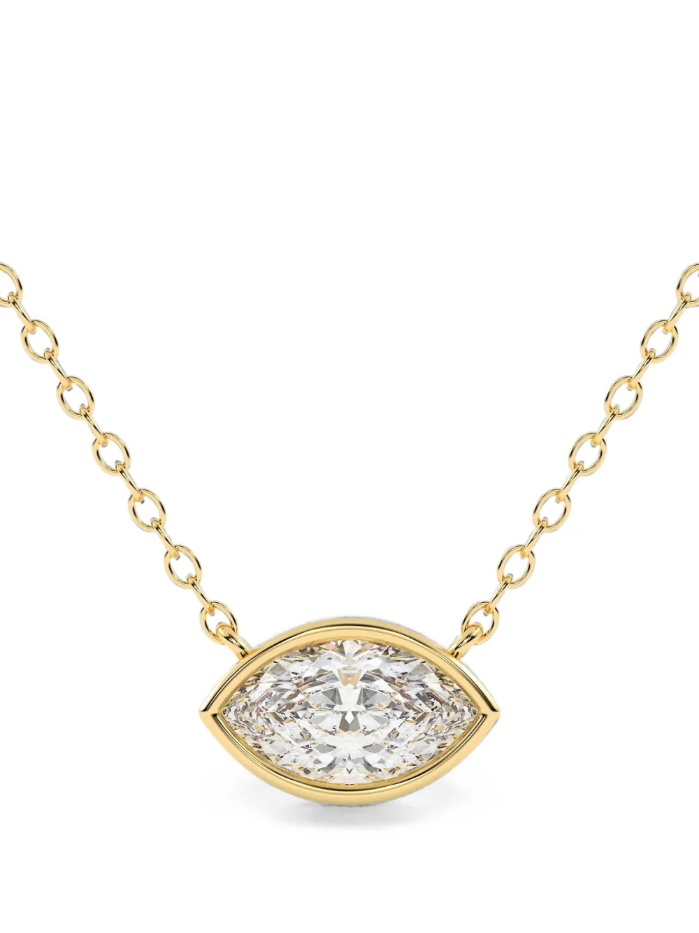 Diamond Essentials spring-ring-fastening diamond necklace - Oro