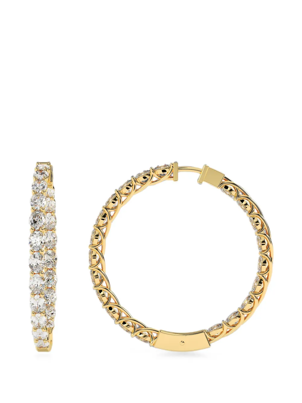 Diamond Essentials lab-grown diamond hoop earrings - Oro