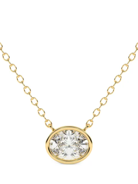 Diamond Essentials lab-grown diamond bezel-set necklace