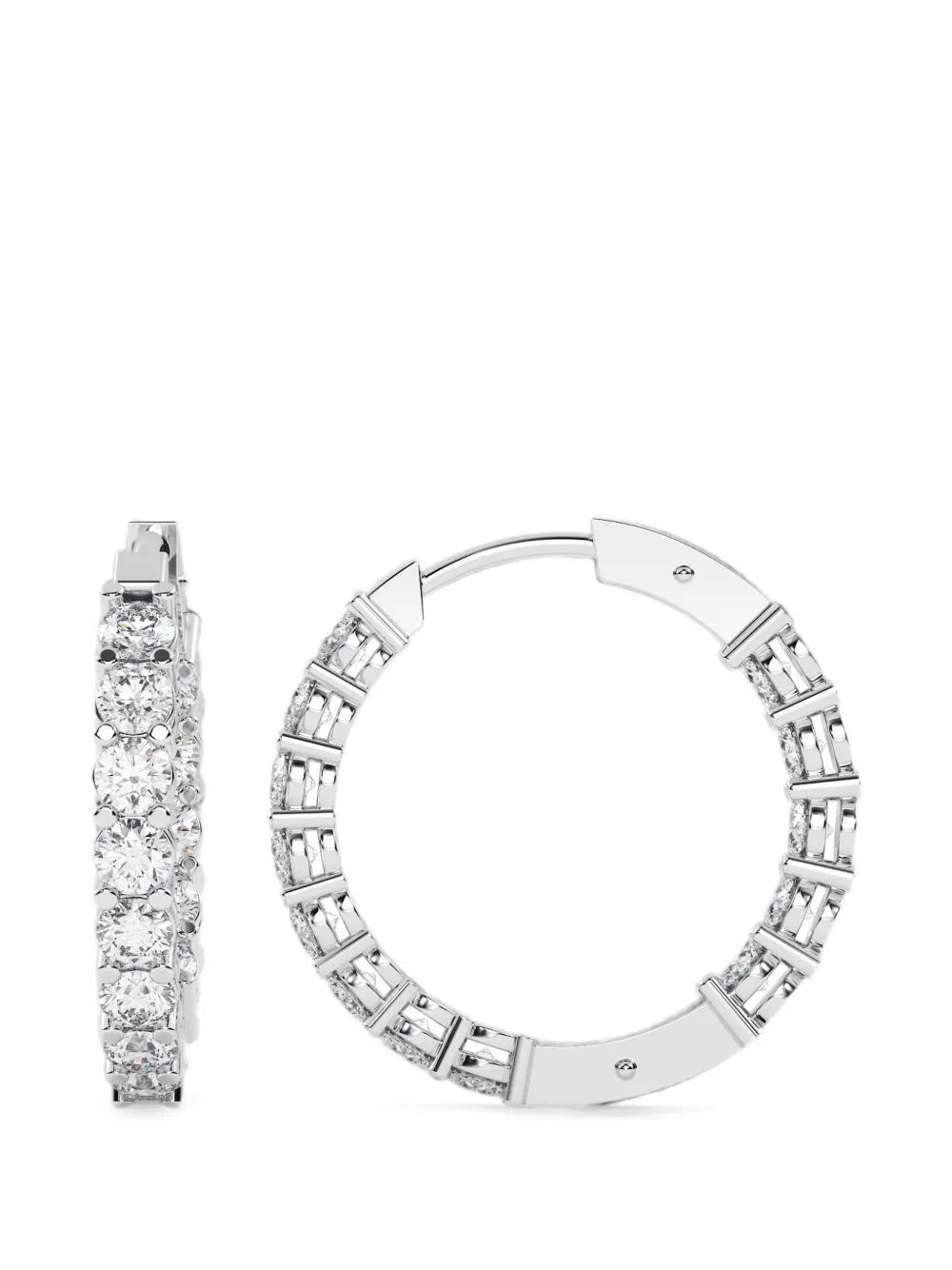 Diamond Essentials lab-grown diamond hoop earrings - Argento