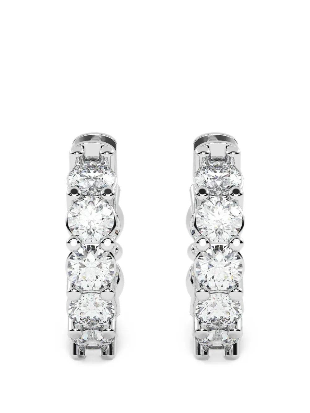 Diamond Essentials lab-grown diamond huggie hoop earrings - Argento