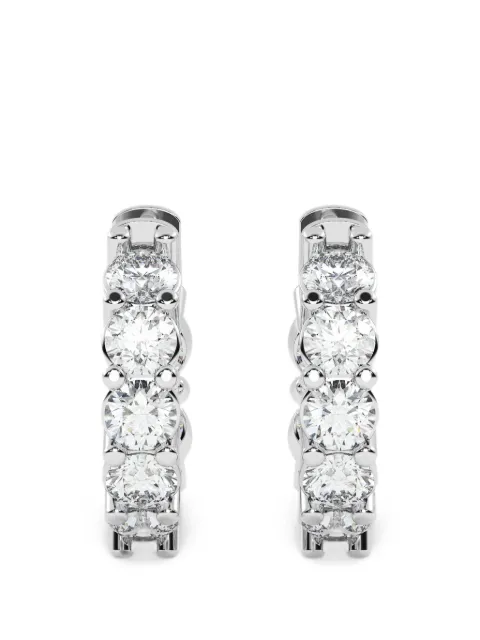 Diamond Essentials lab-grown diamond huggie hoop earrings