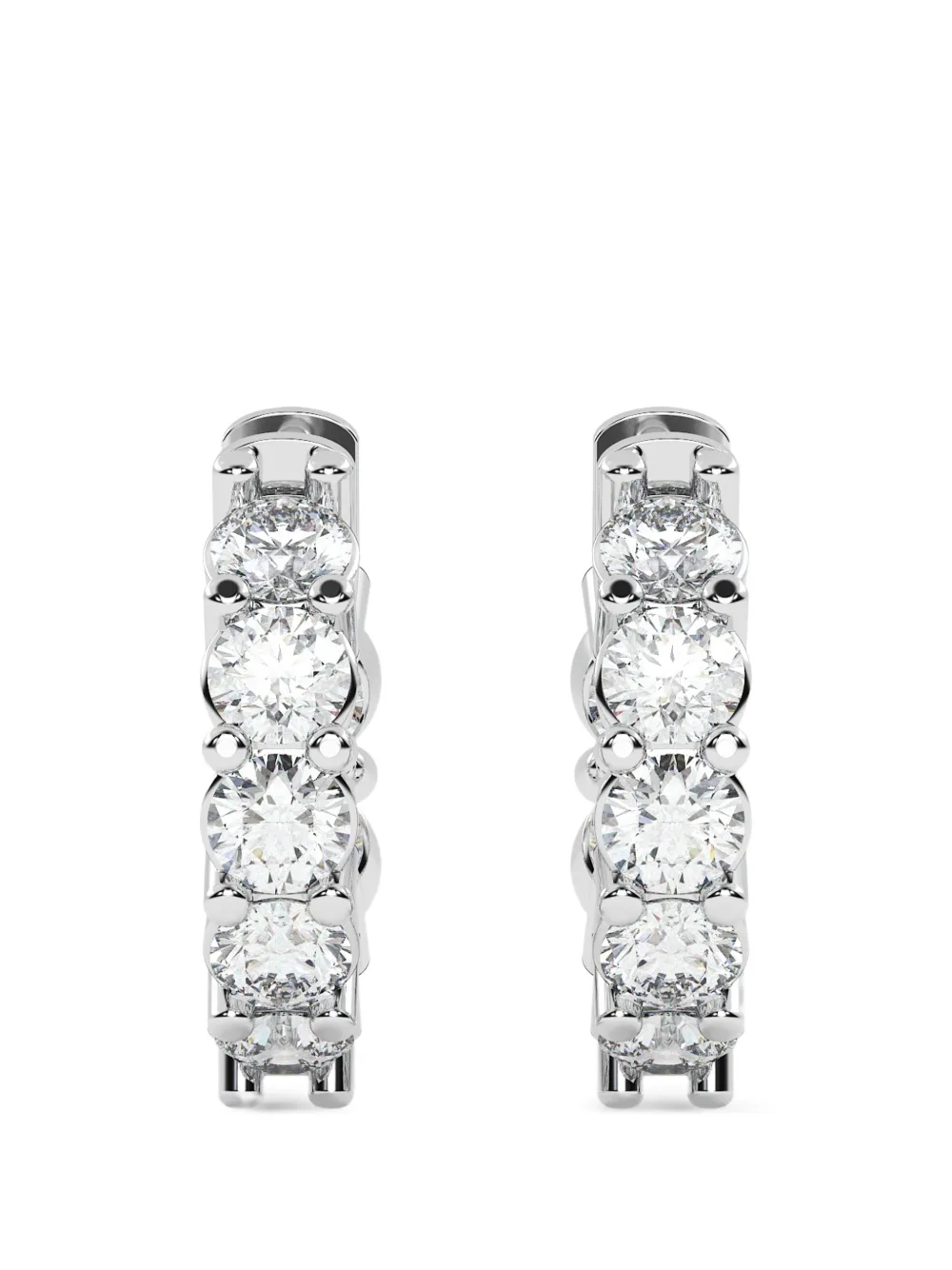 Diamond Essentials lab-grown diamond huggie hoop earrings - Argento