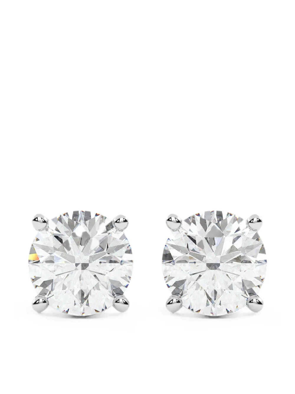 Diamond Essentials lab-grown diamond solitaire stud earrings - Argento