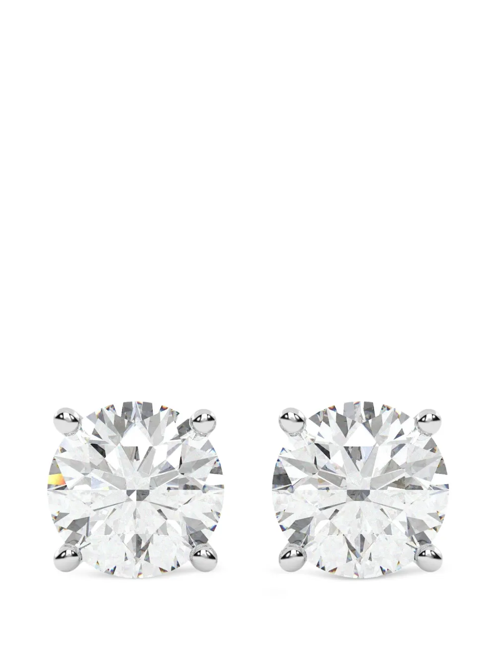Diamond Essentials lab-grown diamond solitaire stud earrings - Argento