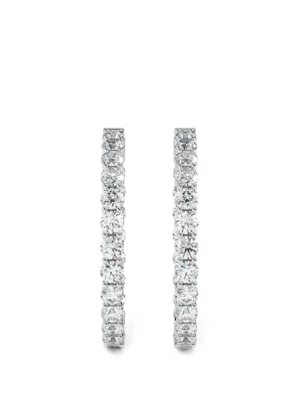 Diamond Essentials Lucida diamond hoop earrings - Argento