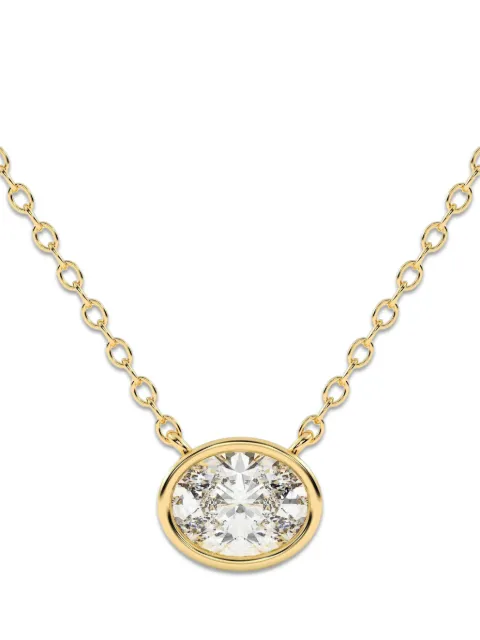 Diamond Essentials collar con diamante de laboratorio con engaste en bisel