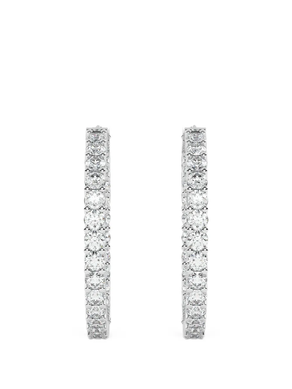 Diamond Essentials diamond hoop earrings - Argento