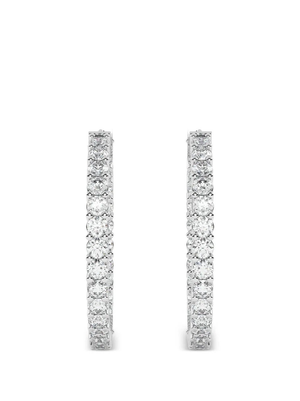 Diamond Essentials diamond hoop earrings - Argento