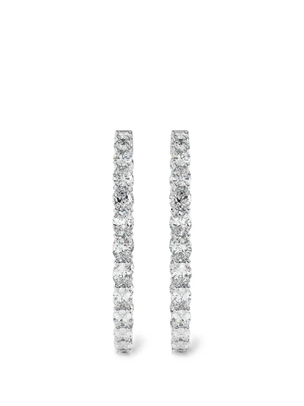 Diamond Essentials Lucida lab-grown diamond hoop earrings - Argento