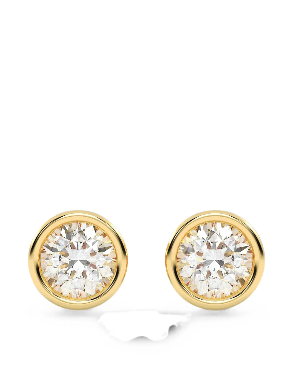 Diamond Essentials lab-grown diamond bezel-set earrings - Oro