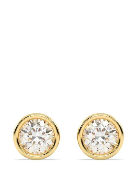 Diamond Essentials boucles d'oreilles serties de diamants de synthèse serti clos