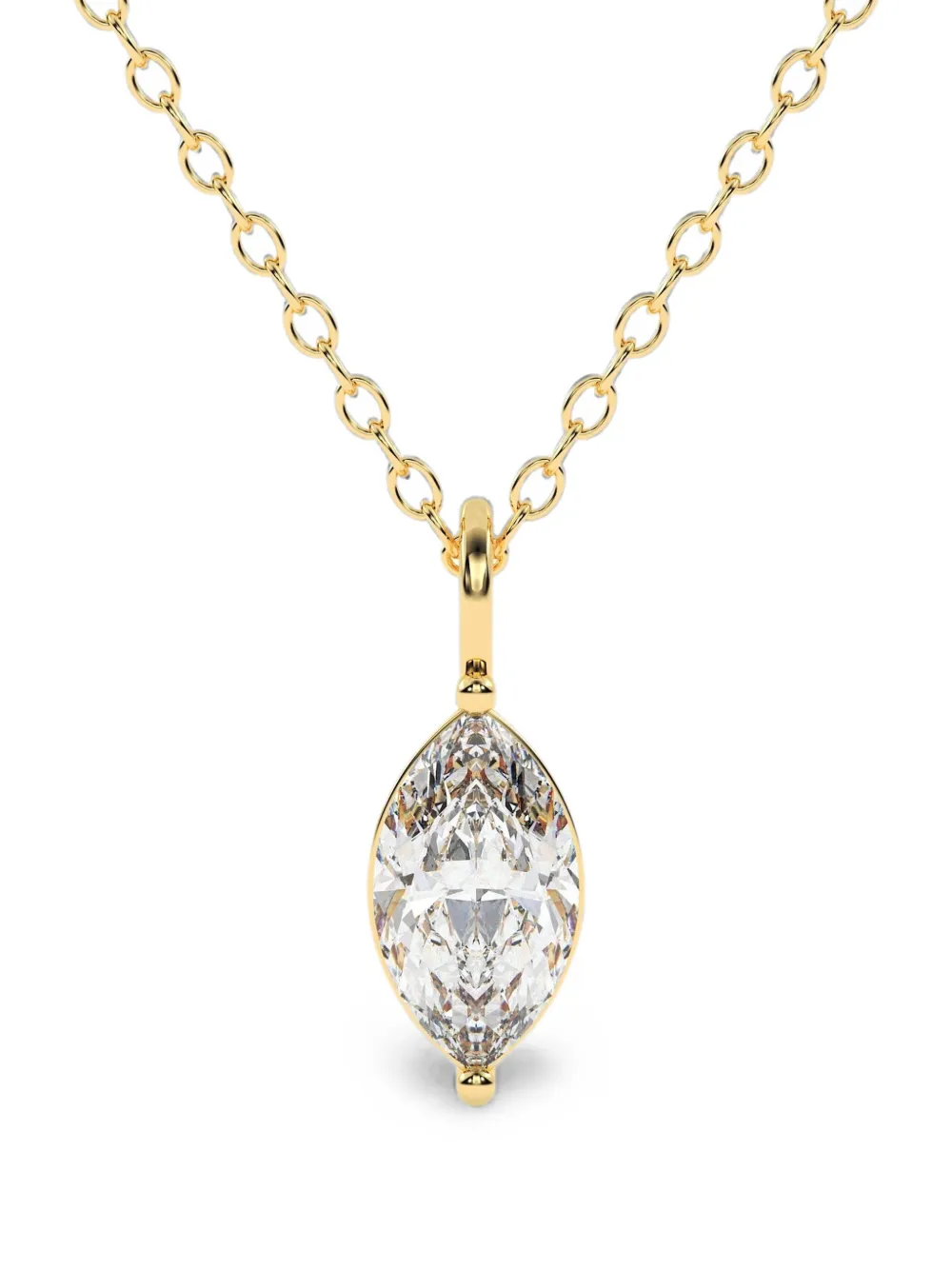 Diamond Essentials marquise-cut diamond necklace - Gold