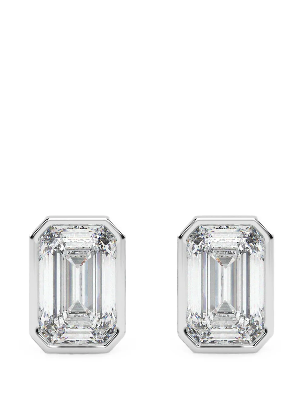 Diamond Essentials emerald-cut diamond earrings - Silber