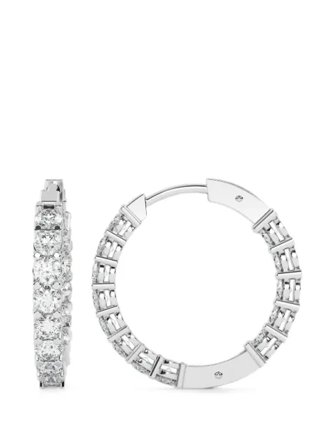 Diamond Essentials laboratory-grown diamond hoop earrings