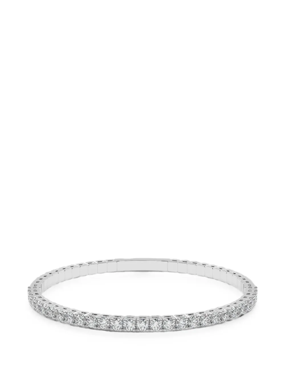 Diamond Essentials lab-grown diamond flexible bangle - Argento