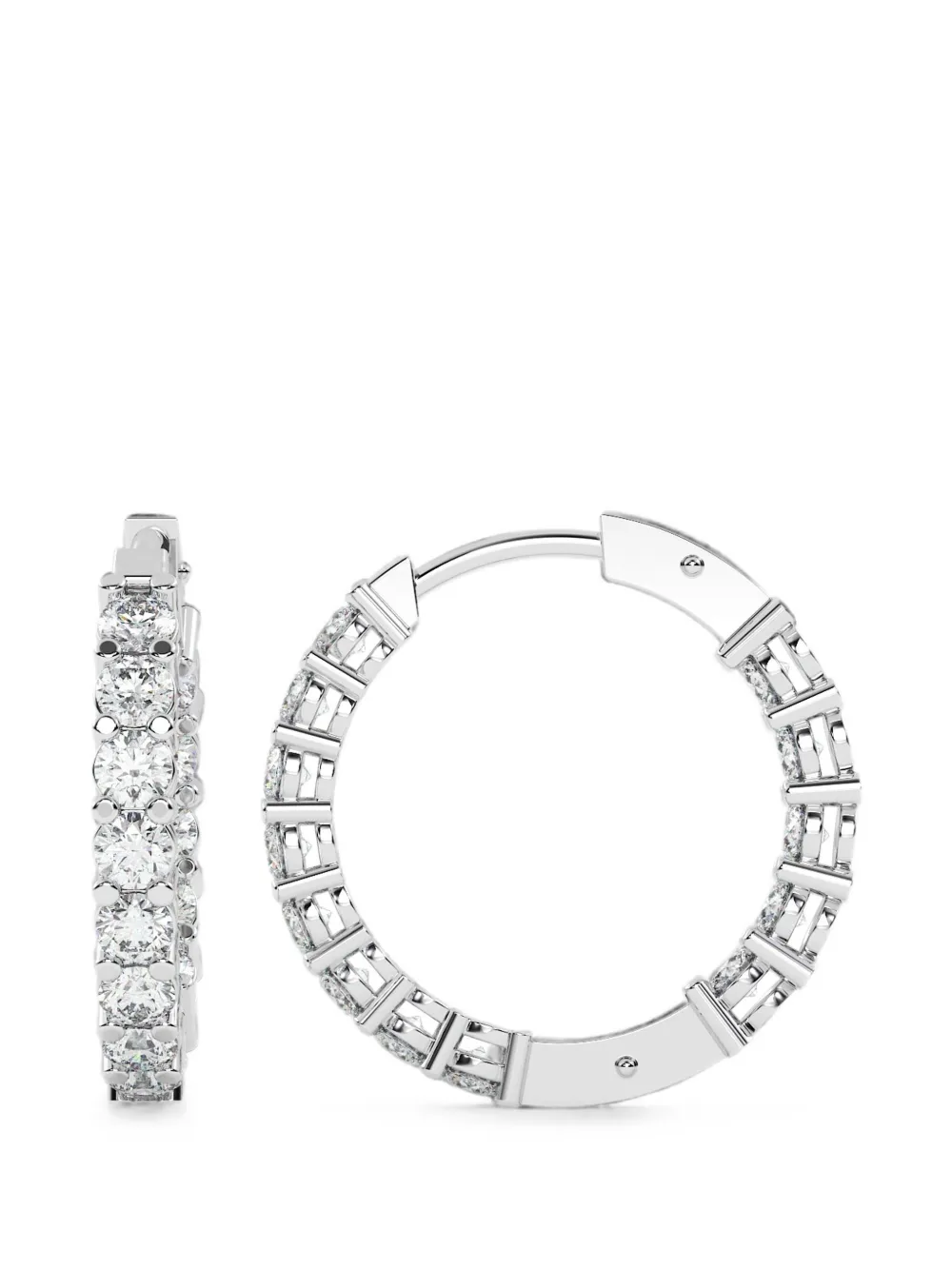 Diamond Essentials diamond hoop earrings - Argento