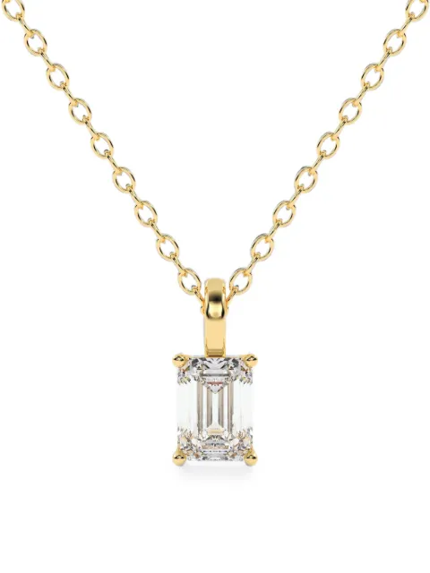 Diamond Essentials collar con diamante de corte esmeralda