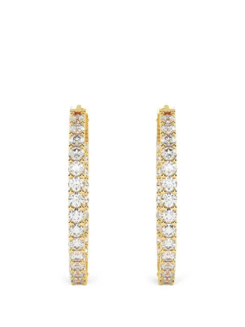 Diamond Essentials laboratory-grown diamond hoop earrings
