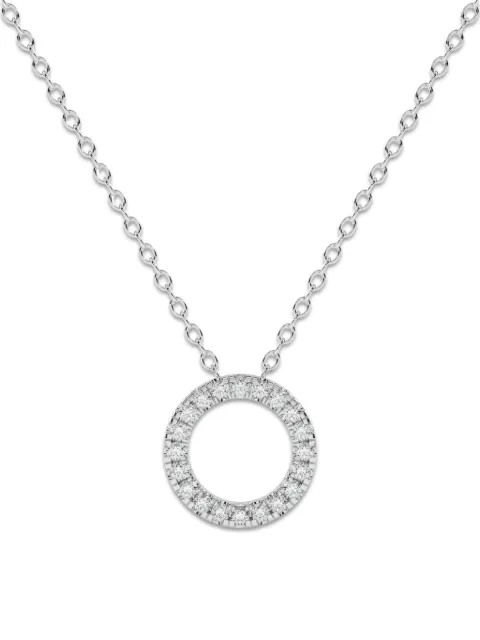 Diamond Essentials collar con dije circular y diamante