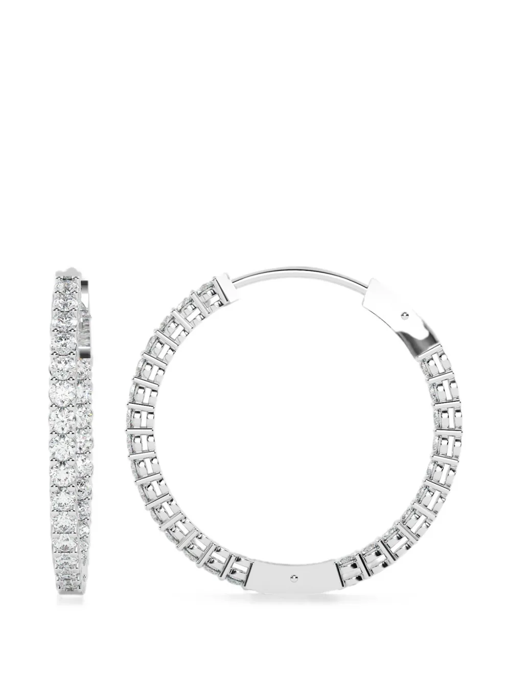 Diamond Essentials diamond hoop earrings - Argento