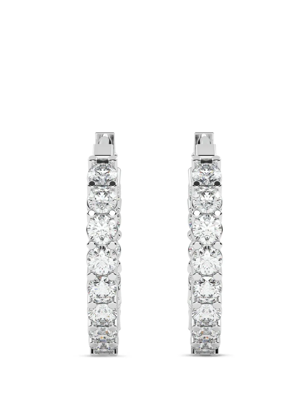 Diamond Essentials diamond hoop earrings - Argento