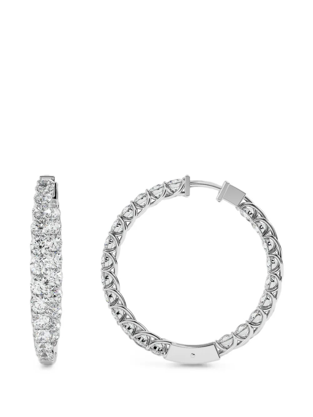 Diamond Essentials diamond hoop earrings - Argento