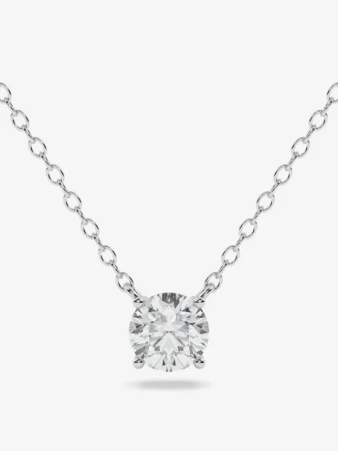 Diamond Essentials collar con dije de zafiro y diamantes en pavé