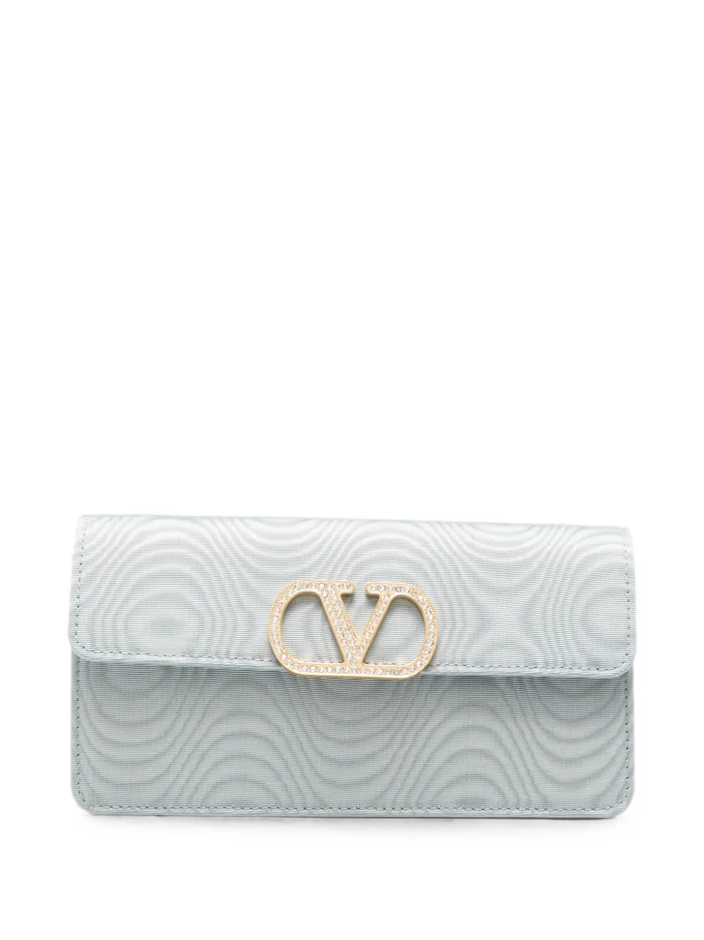 Valentino Garavani VLogo Signature moiré shoulder bag - Blu
