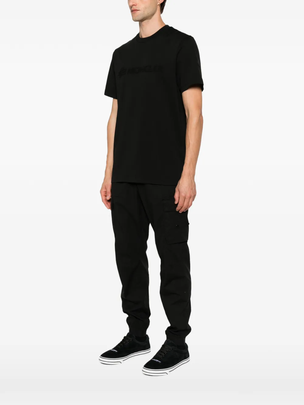 Moncler T-shirt met logodetail Zwart