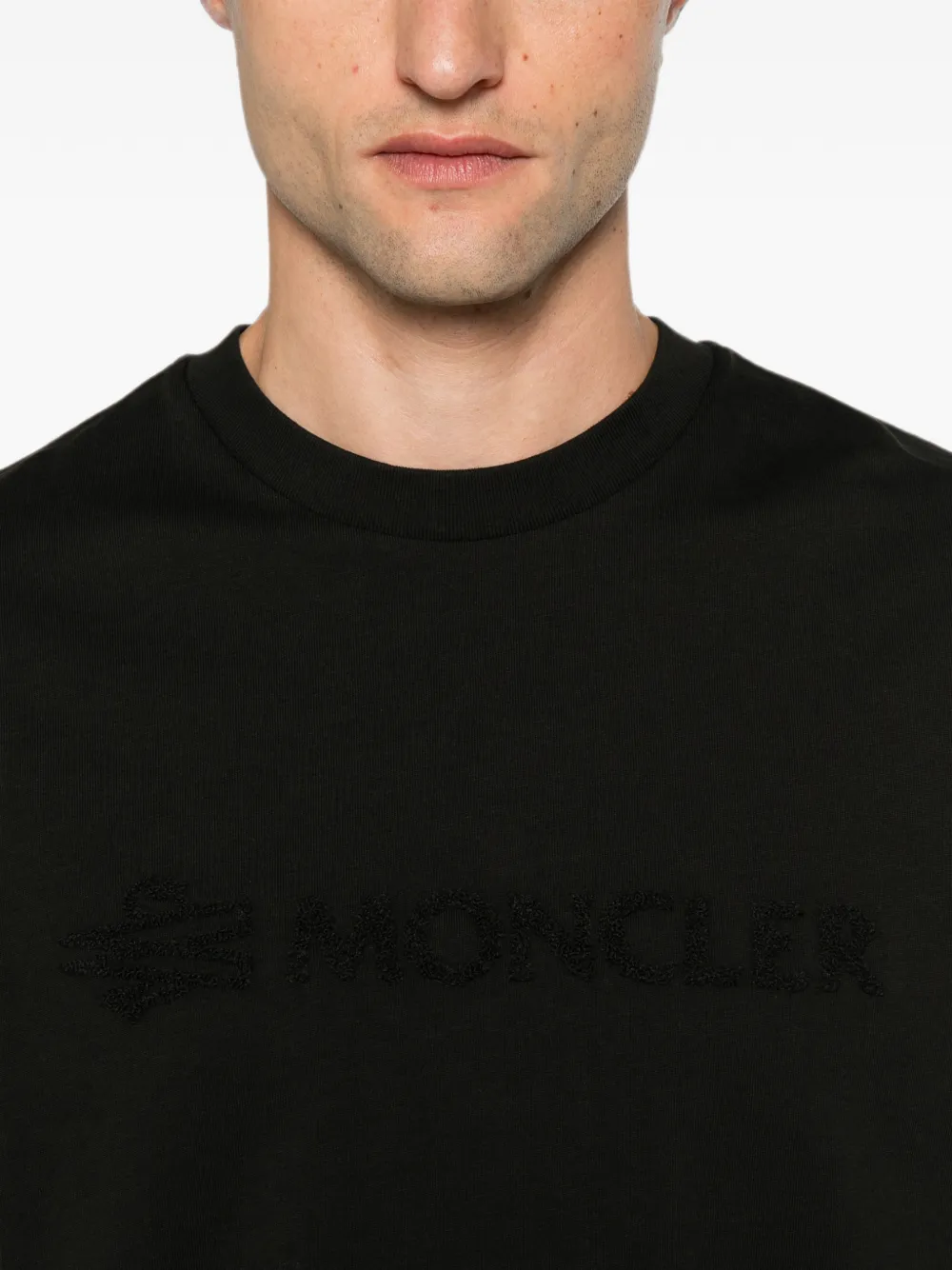 Moncler T-shirt met logodetail Zwart