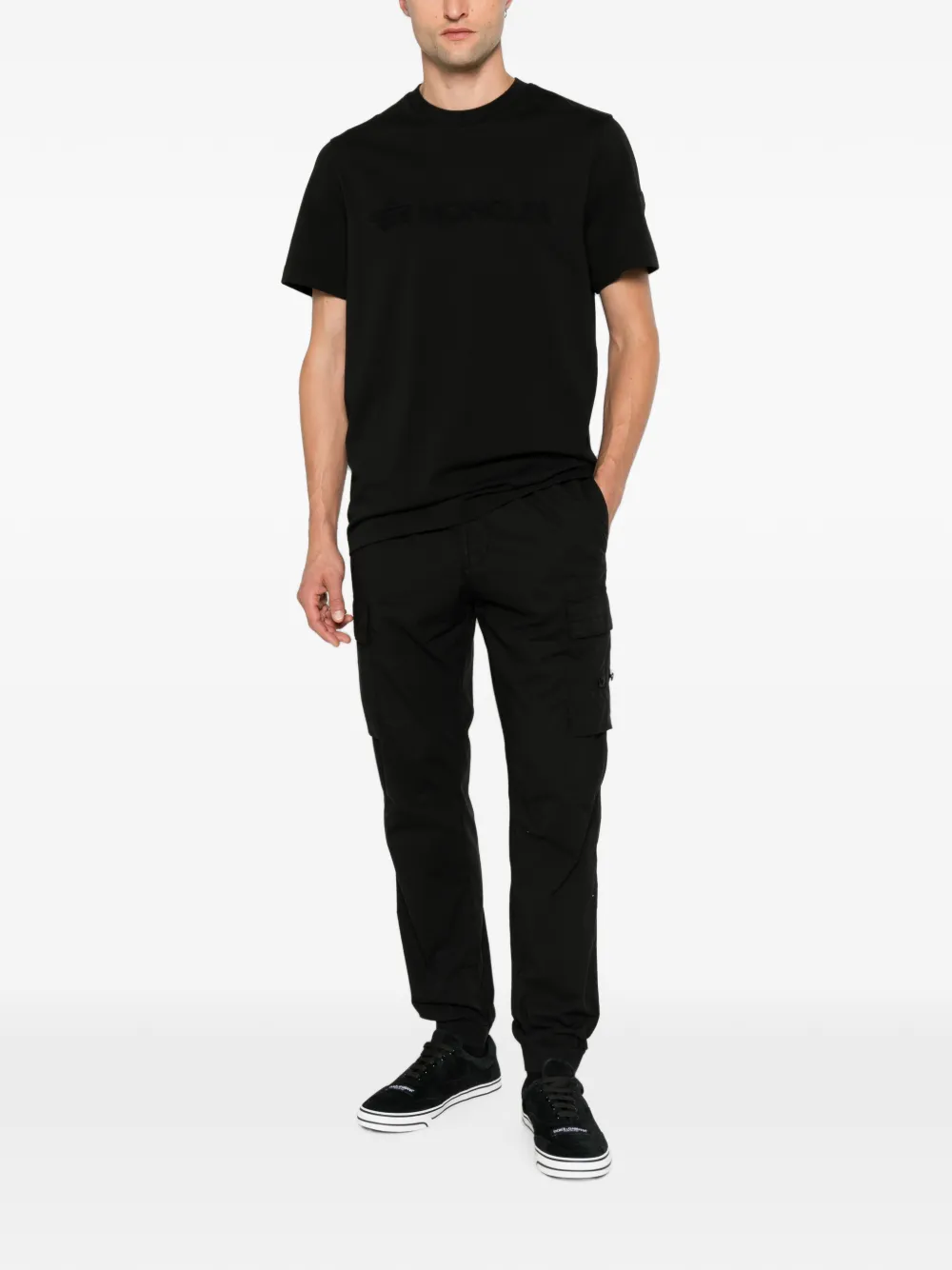 Moncler T-shirt met logodetail Zwart