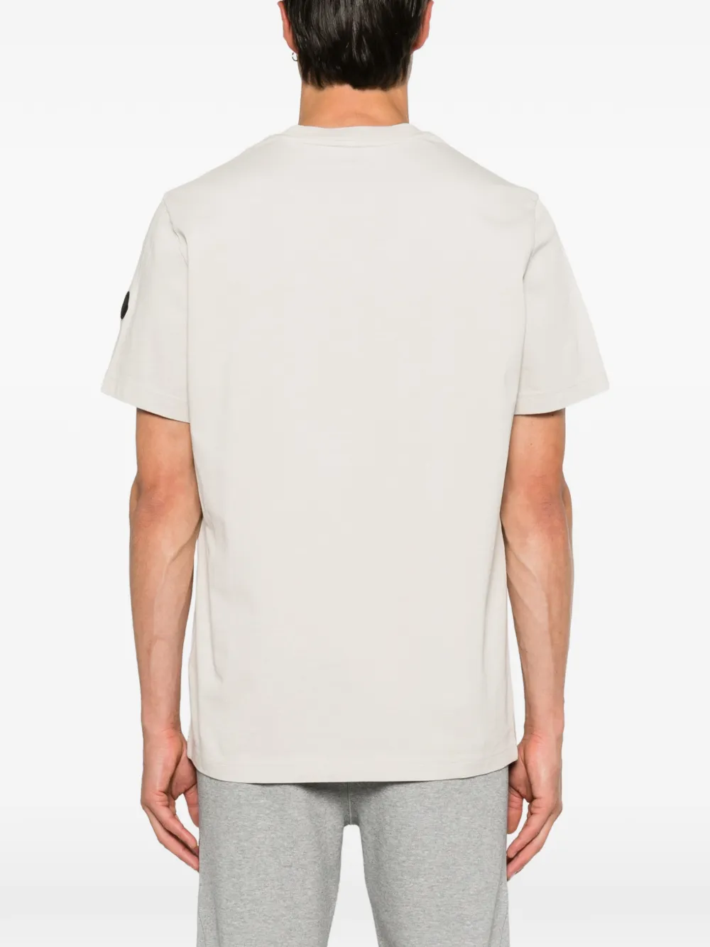 Moncler Katoenen T-shirt met logo Beige