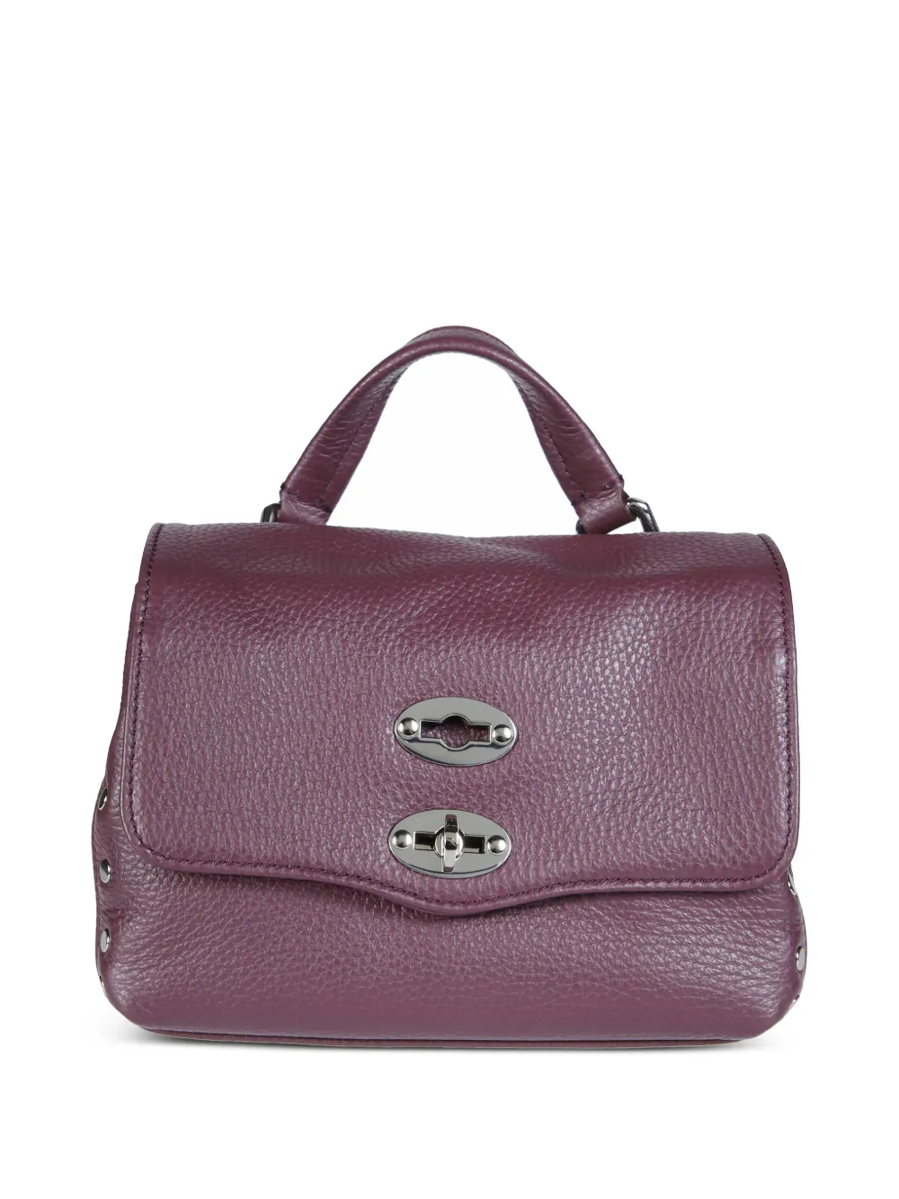 Zanellato Postina studded leather tote bag Paars