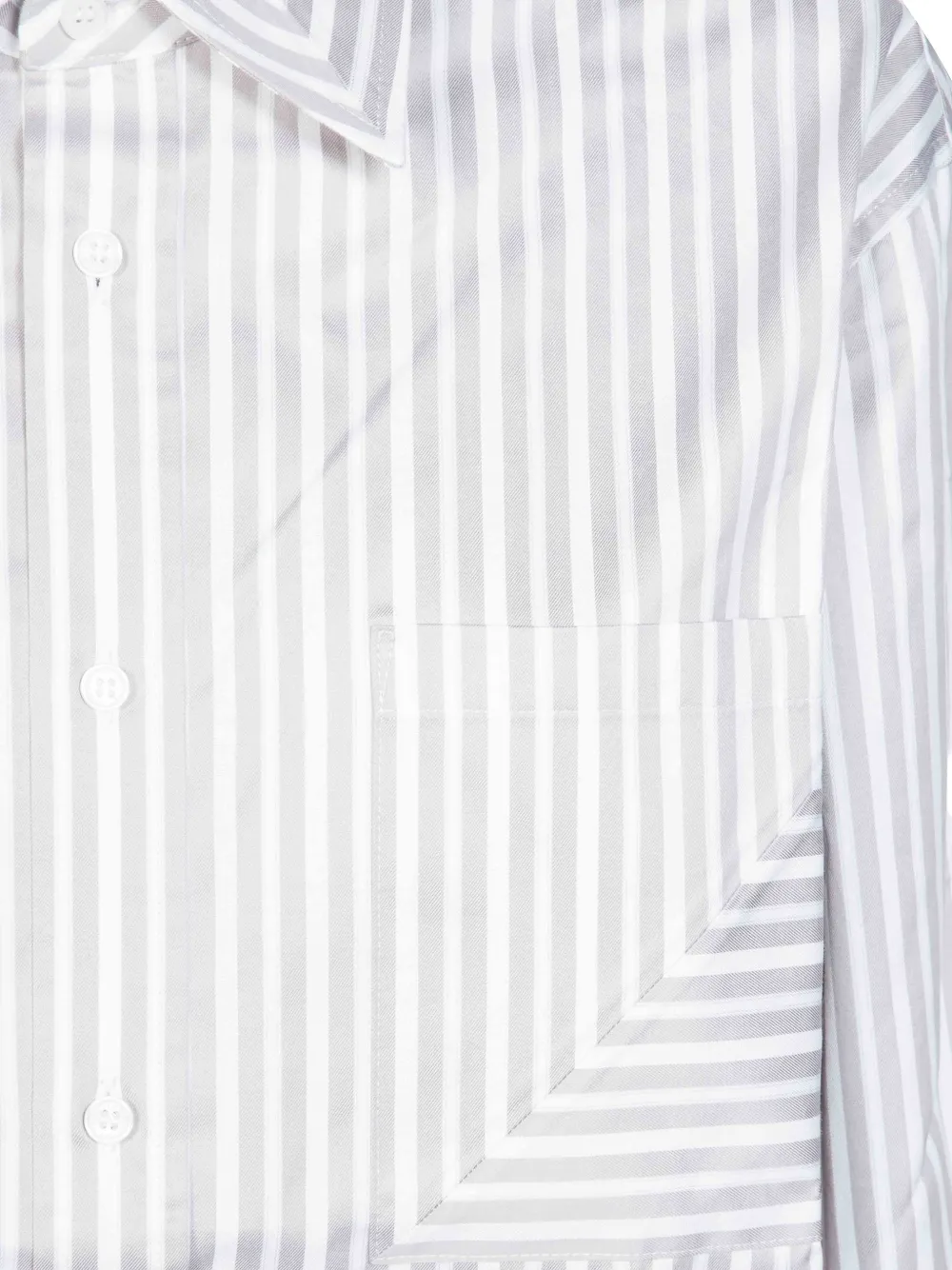 Victoria Beckham Gestreepte blouse met zakdetail Wit