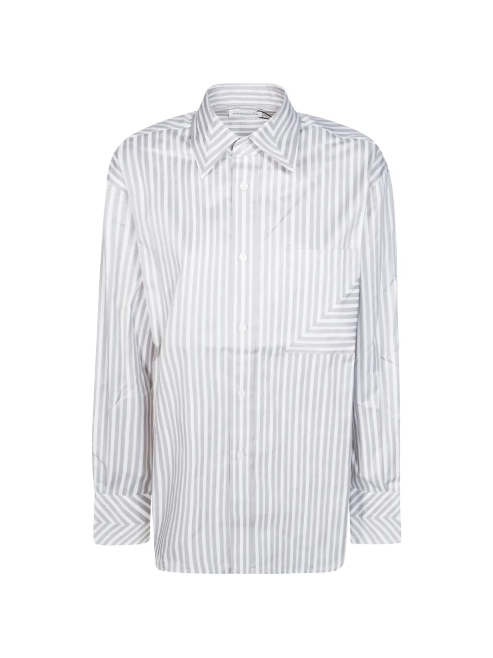 Victoria Beckham stripe-print pocket-detail shirt