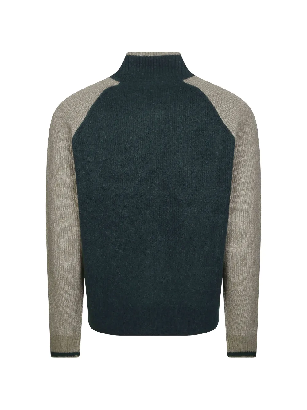 Paolo Pecora two-tone ribbed-knit cardigan Groen