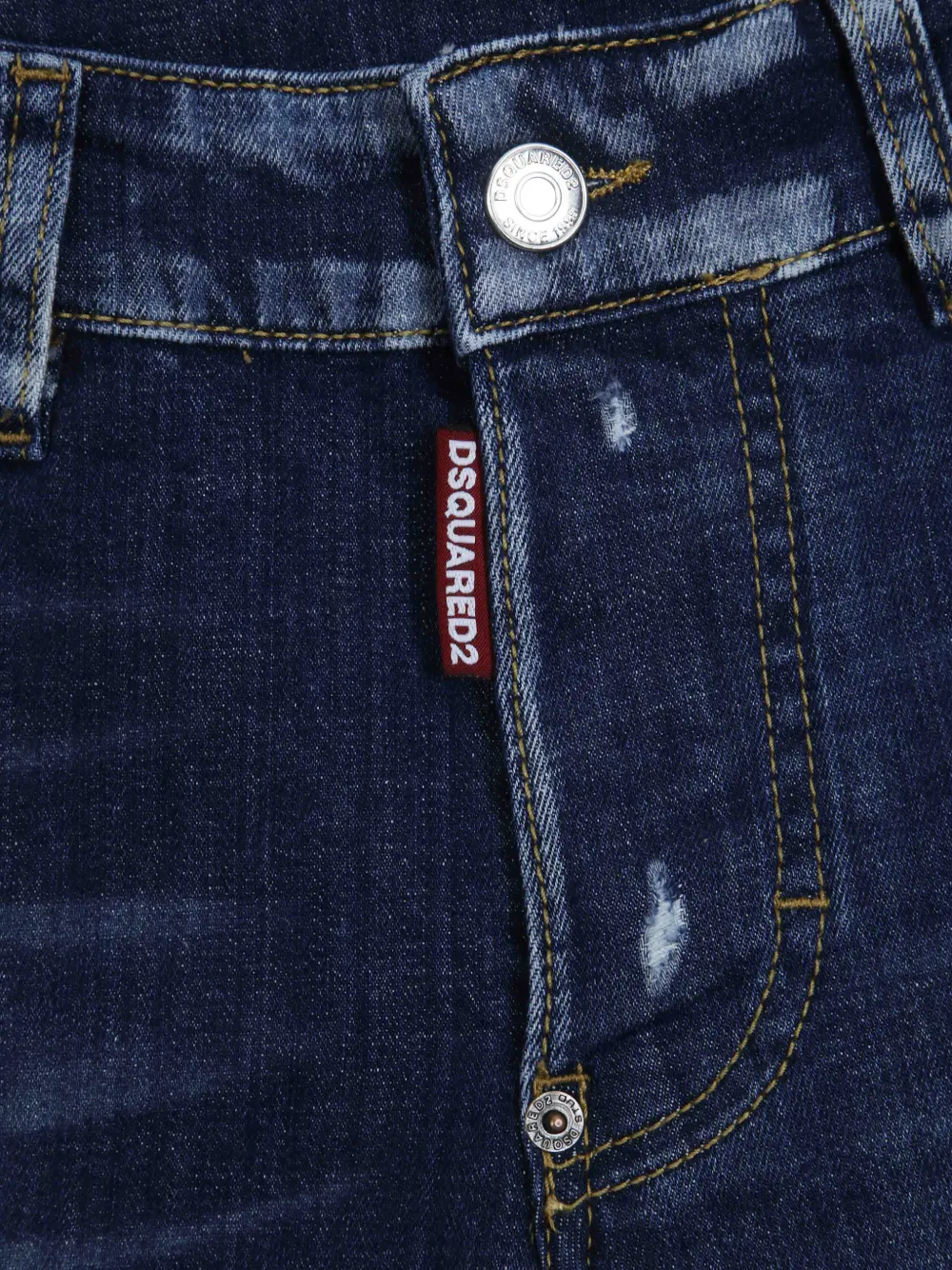 DSQUARED2 KIDS Jeans met gerafeld effect Blauw