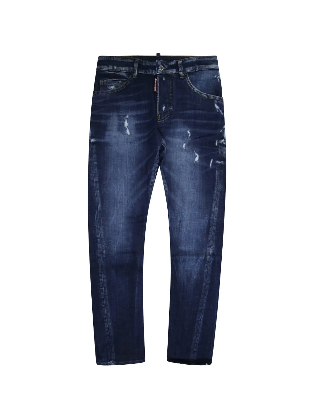DSQUARED2 KIDS distressed-effect straight-leg jeans - Blu